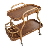 Bamboo serving cart