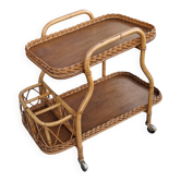 Bamboo serving cart