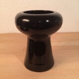 Modernist black ceramic vase