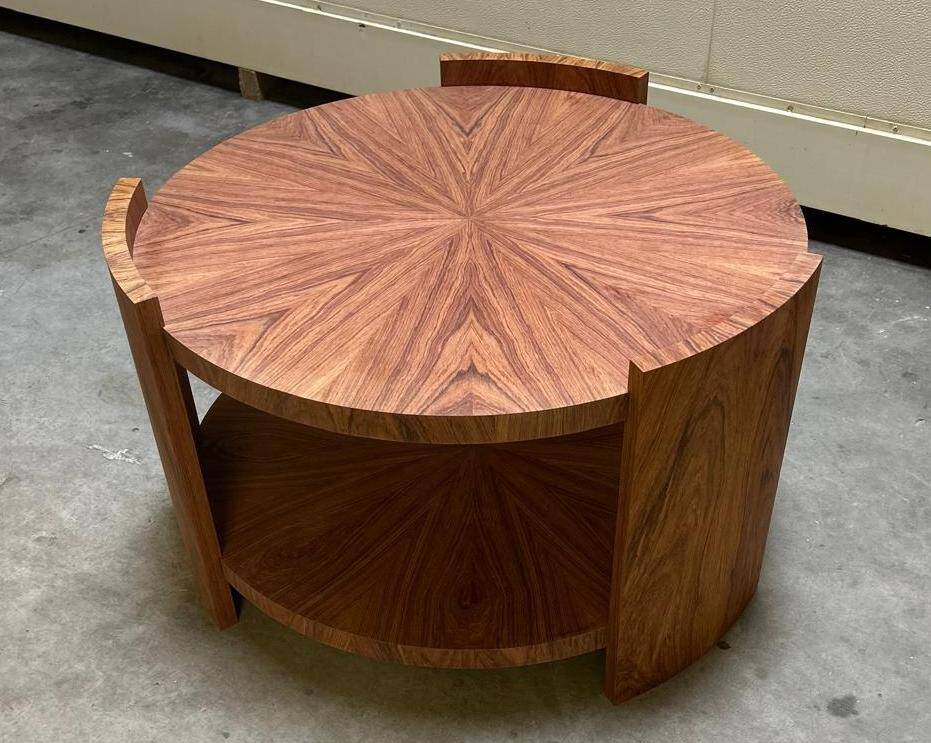 Round coffee table in rosewood