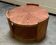 Round coffee table in rosewood