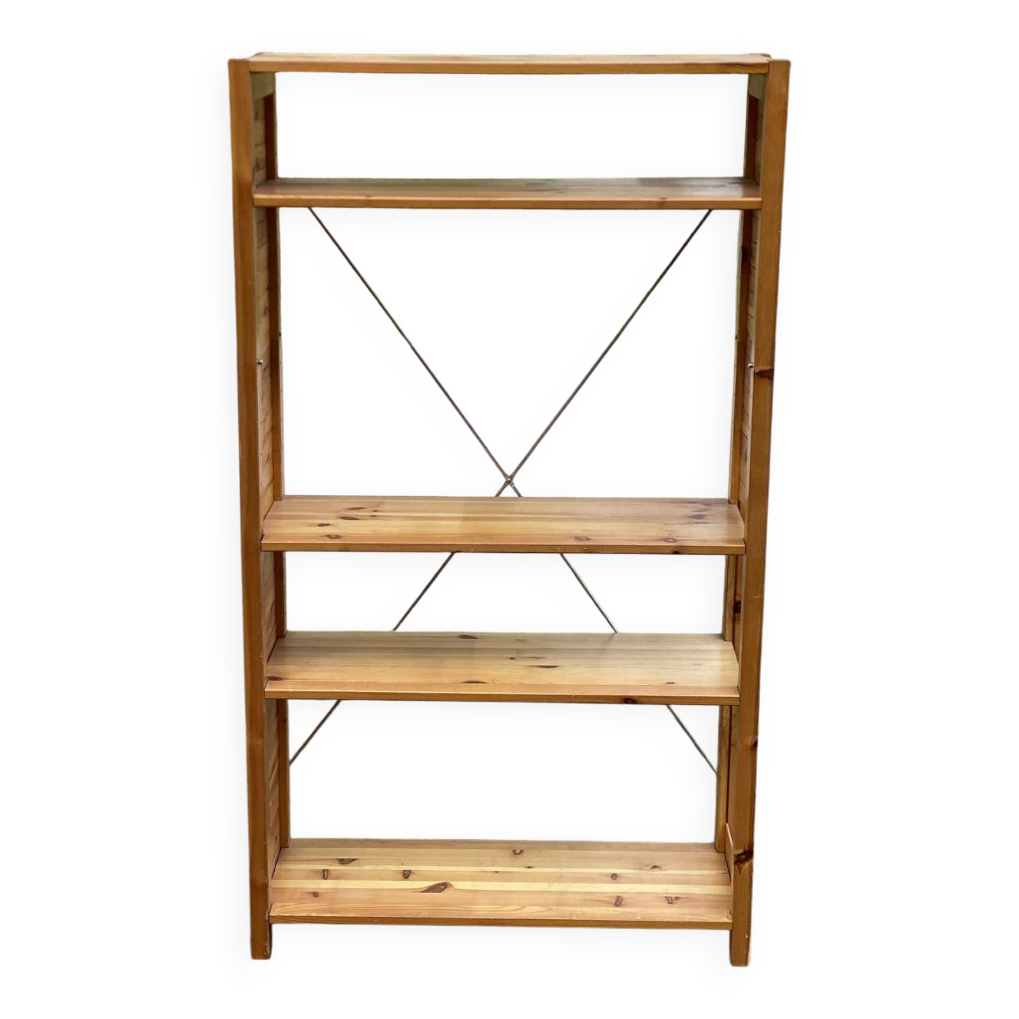 Scandinavian solid pine shelf with 5 levels.