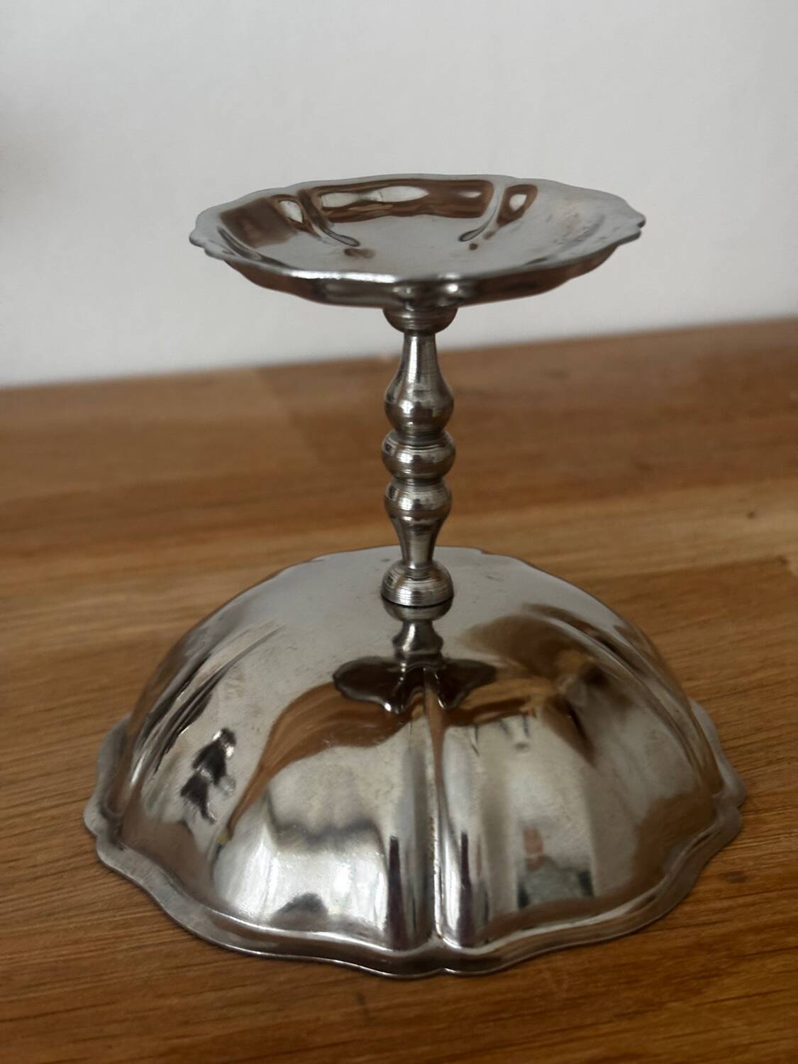 Vintage set of 6 finely engraved stainless steel bowls.