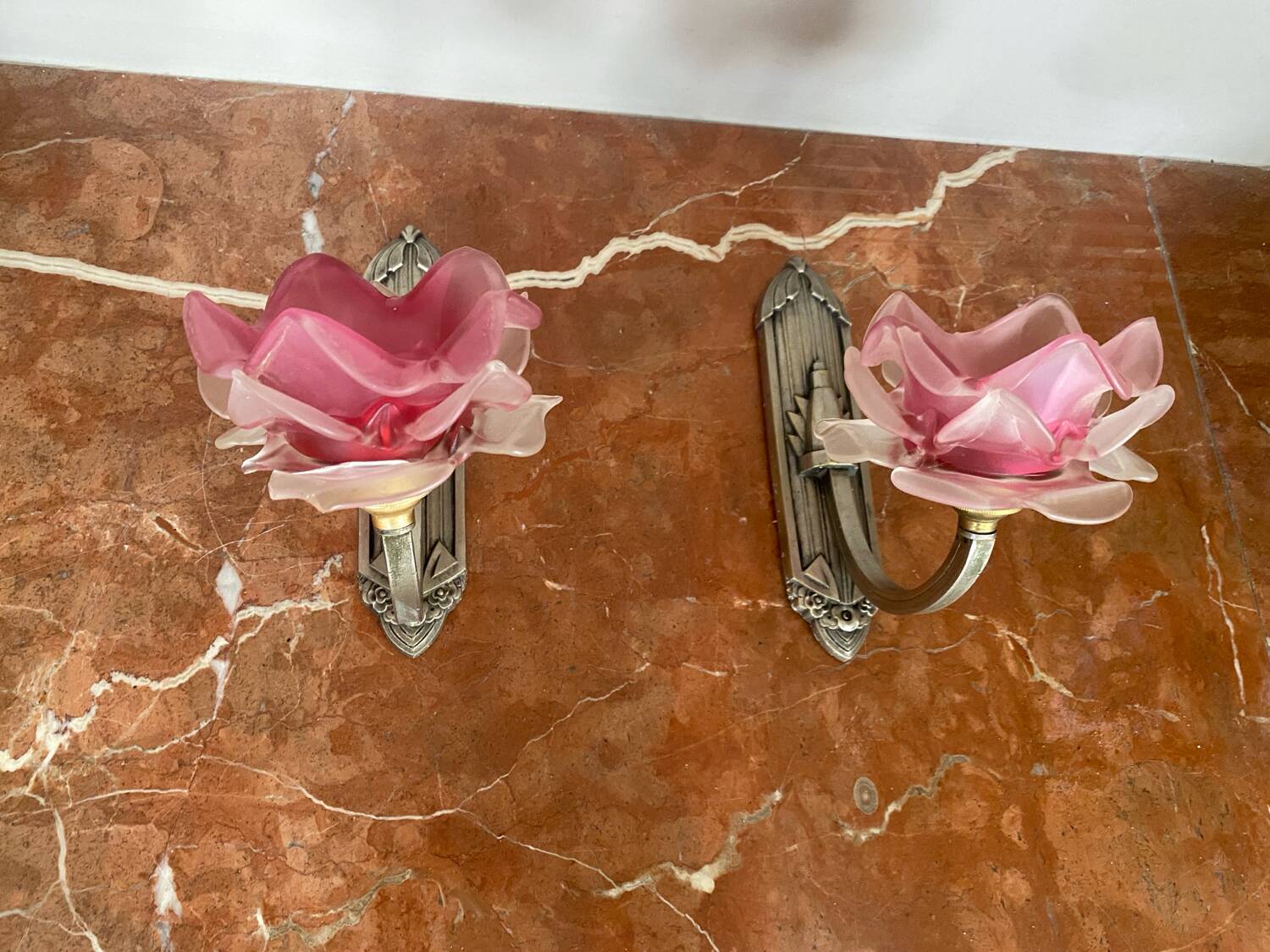 Pair of Art Deco wall lights