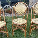 4 rattan and scoubidou Hardy chairs
