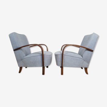 Pair of armchairs by jindrich halabala for up zavody