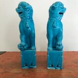 Paire de chiens Fô anciens.