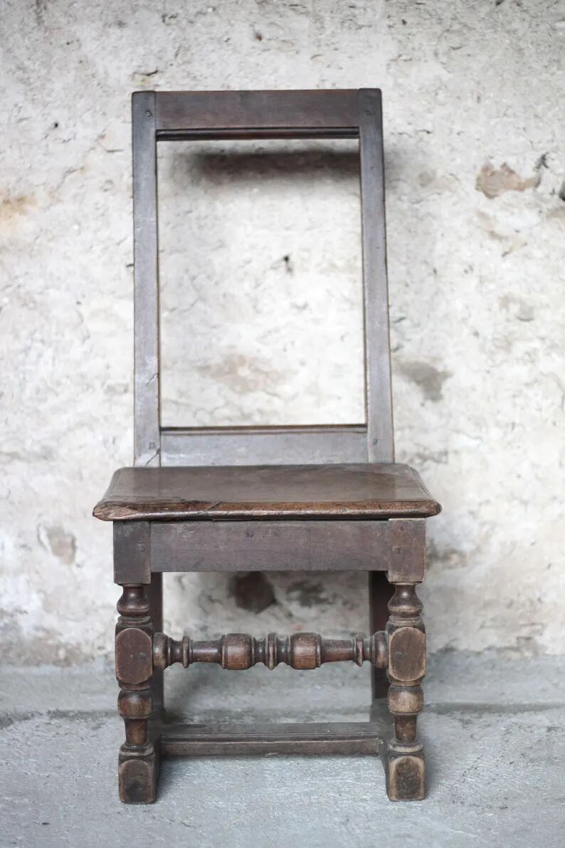Chaise Lorraine, chaise d'appoint en bois XVIIIe