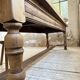 Solid oak drapery farmhouse table 2m5 XL