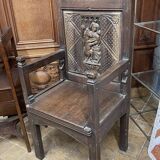 Large solid wood chair in Gothic style