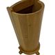 Vintage umbrella holder in oak basket storage design of the 1960s minimalist design
