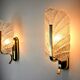 Pair of "leaf" wall lamps by Carl Fagerlund, Murano glass, Germany, 1970