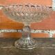 Coupe à Fruits Ancienne En Verre Moulé Décor Étoiles Vintage