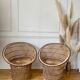 Duo of Emmanuelle armchairs in wicker