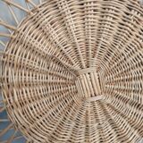 Round rattan sun mirror - 48cm