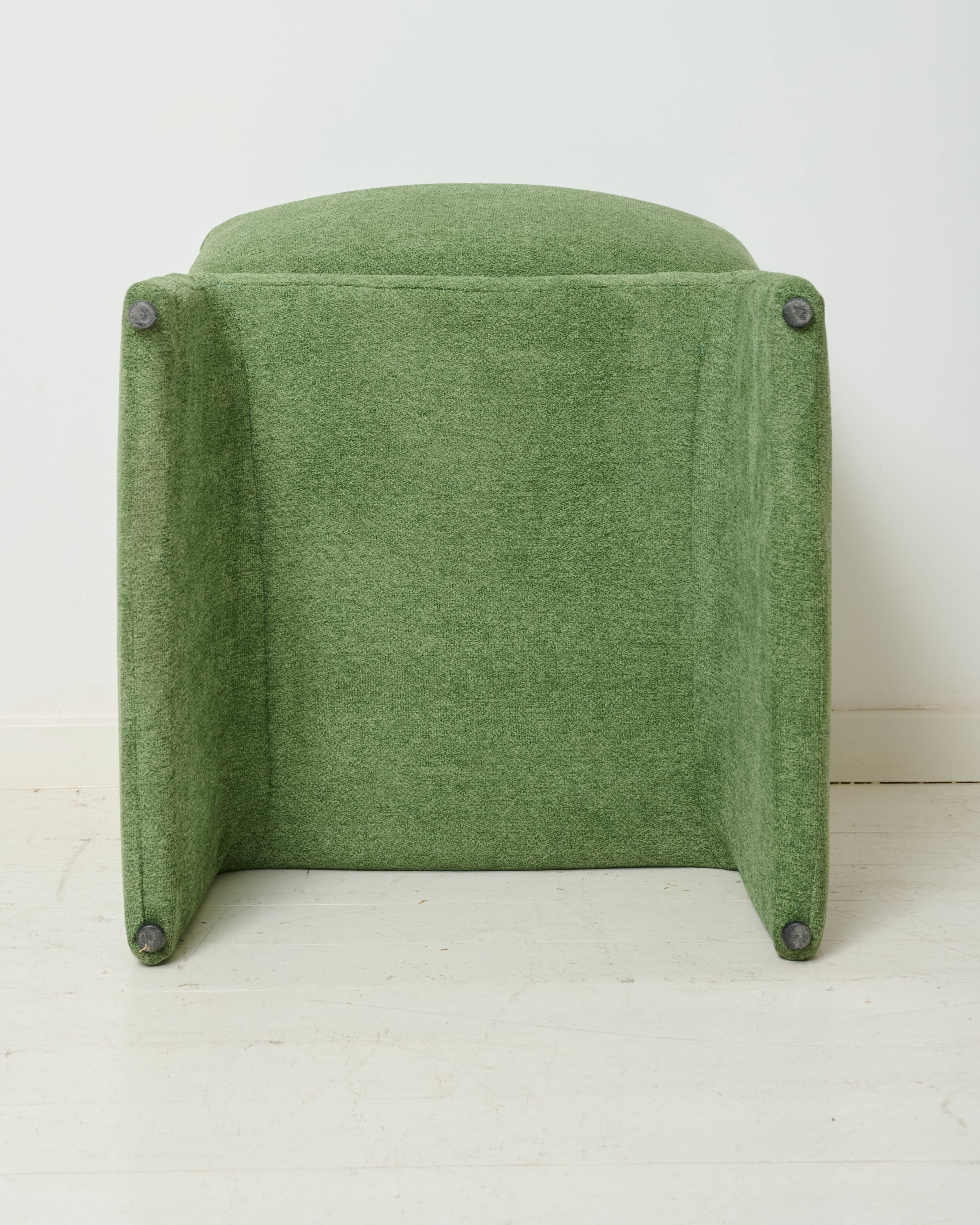 Green velvet armchair, 1970