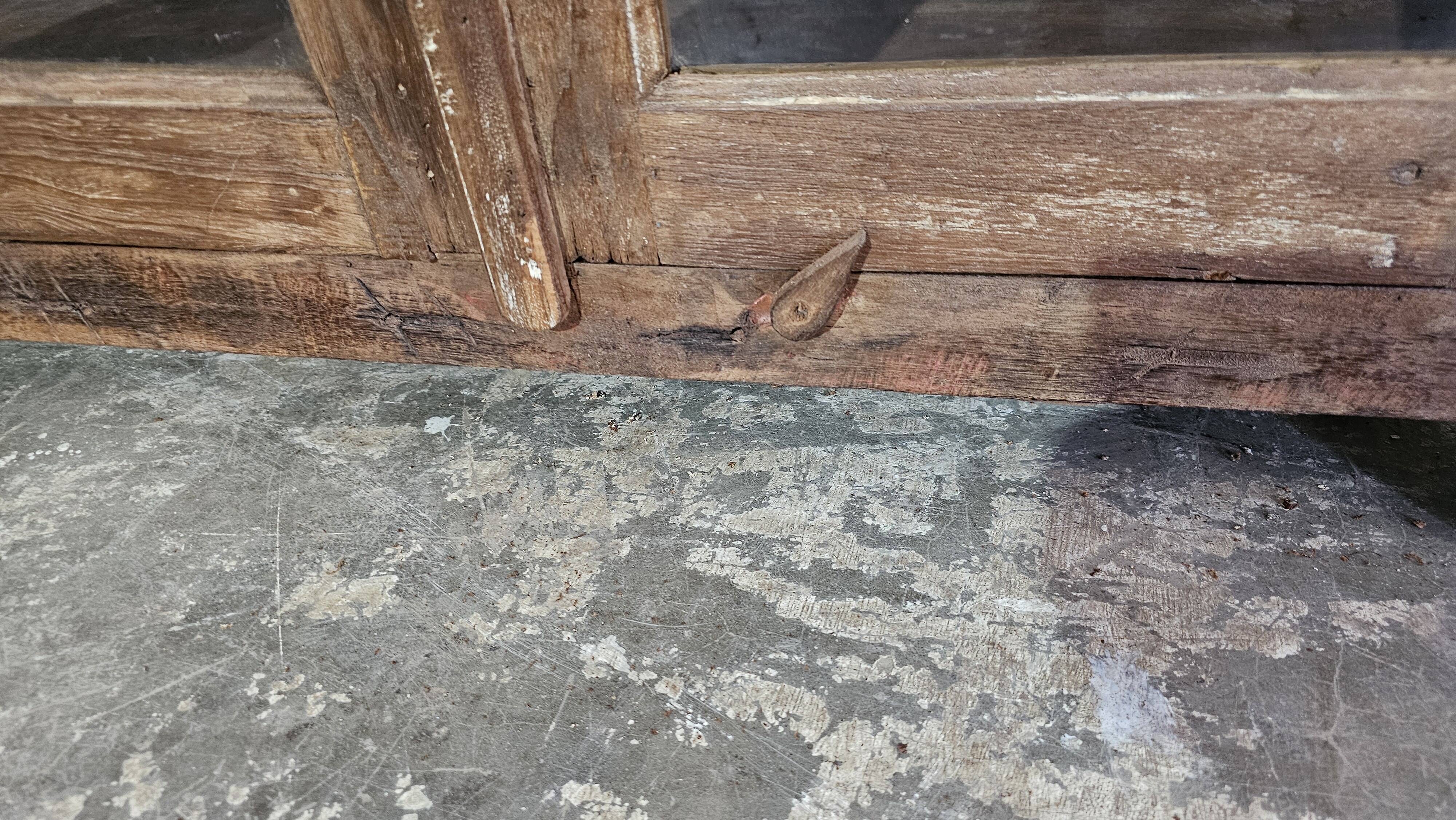 Antique glass-fronted buffet in Burmese teak
