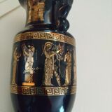 Petit vase noir et or