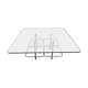 Old Italian design architectural coffee table from the 70s vintage glass and metal