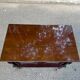 Vintage mahogany & gold rolling accent table (TV / bar / hi-fi furniture)