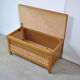 Banc coffre en rotin 1970