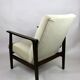 Fauteuil beige velvet années 1970