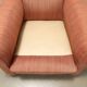 Vintage bergère armchair in wood and fabric, Italy, 1950s-1960s