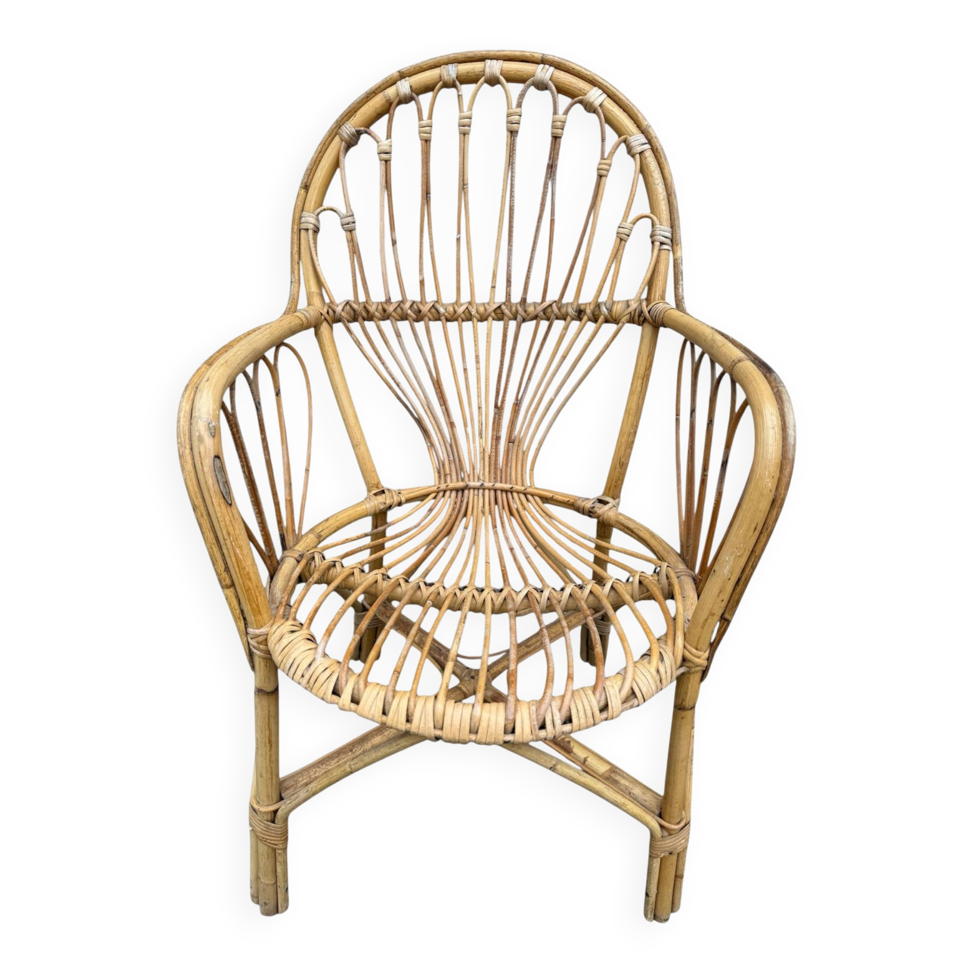 1960s rattan armchair