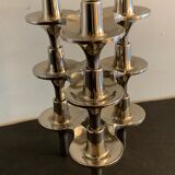 3 metal candlesticks 1970