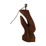 Solid wood floor lamp carved 50s