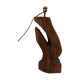 Solid wood floor lamp carved 50s