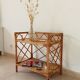 Bamboo and rattan shelf side table by Audoux and Minnet 1950s
