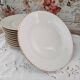 Lot de 11 assiettes plates en porcelaine bavaria beige liseré doré modèle jutta