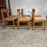 Scandinavian vintage solid teak chairs ulferts sweden 1960