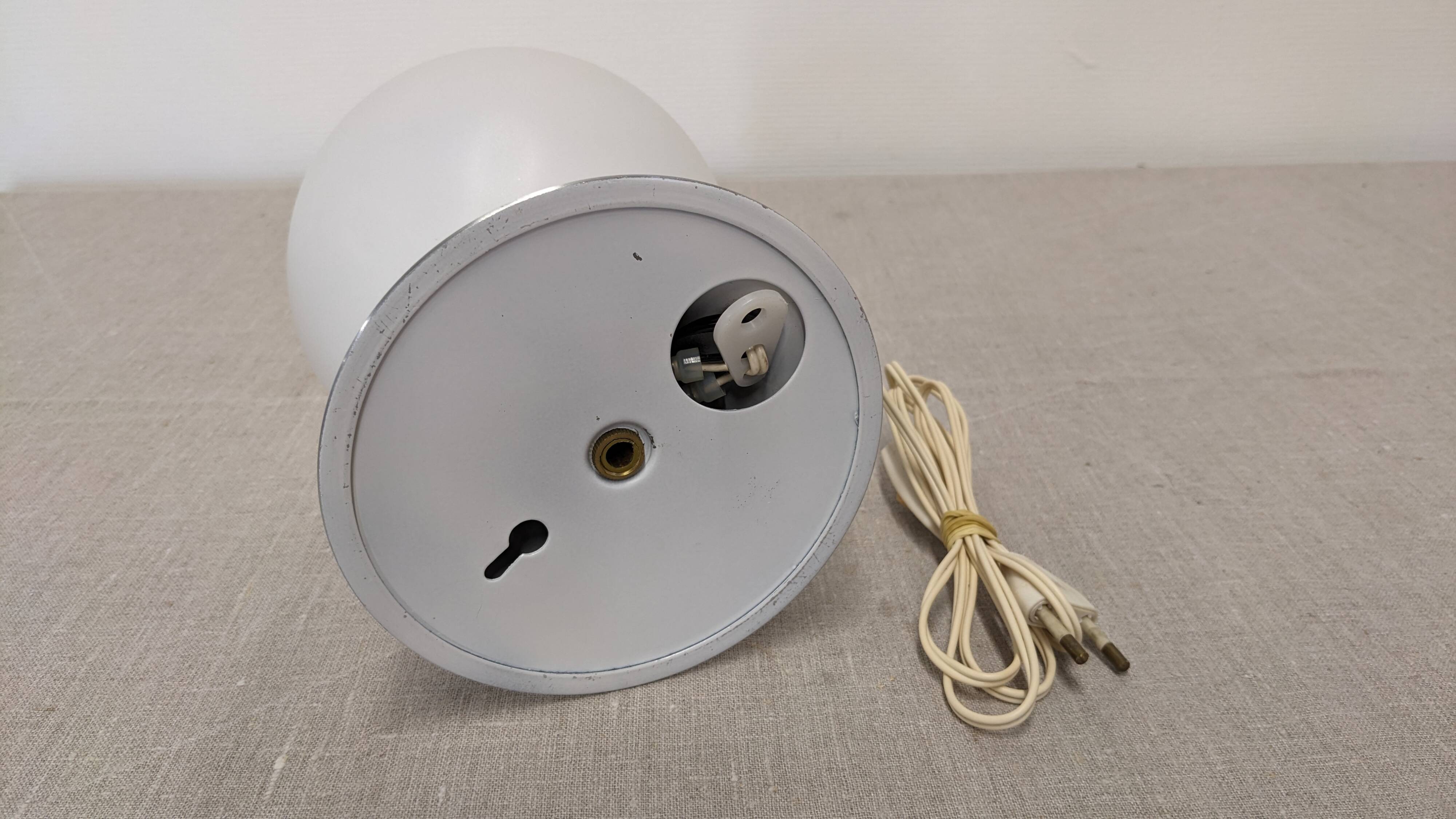 Space Age lamp in sandblasted glass from the 60s/70s