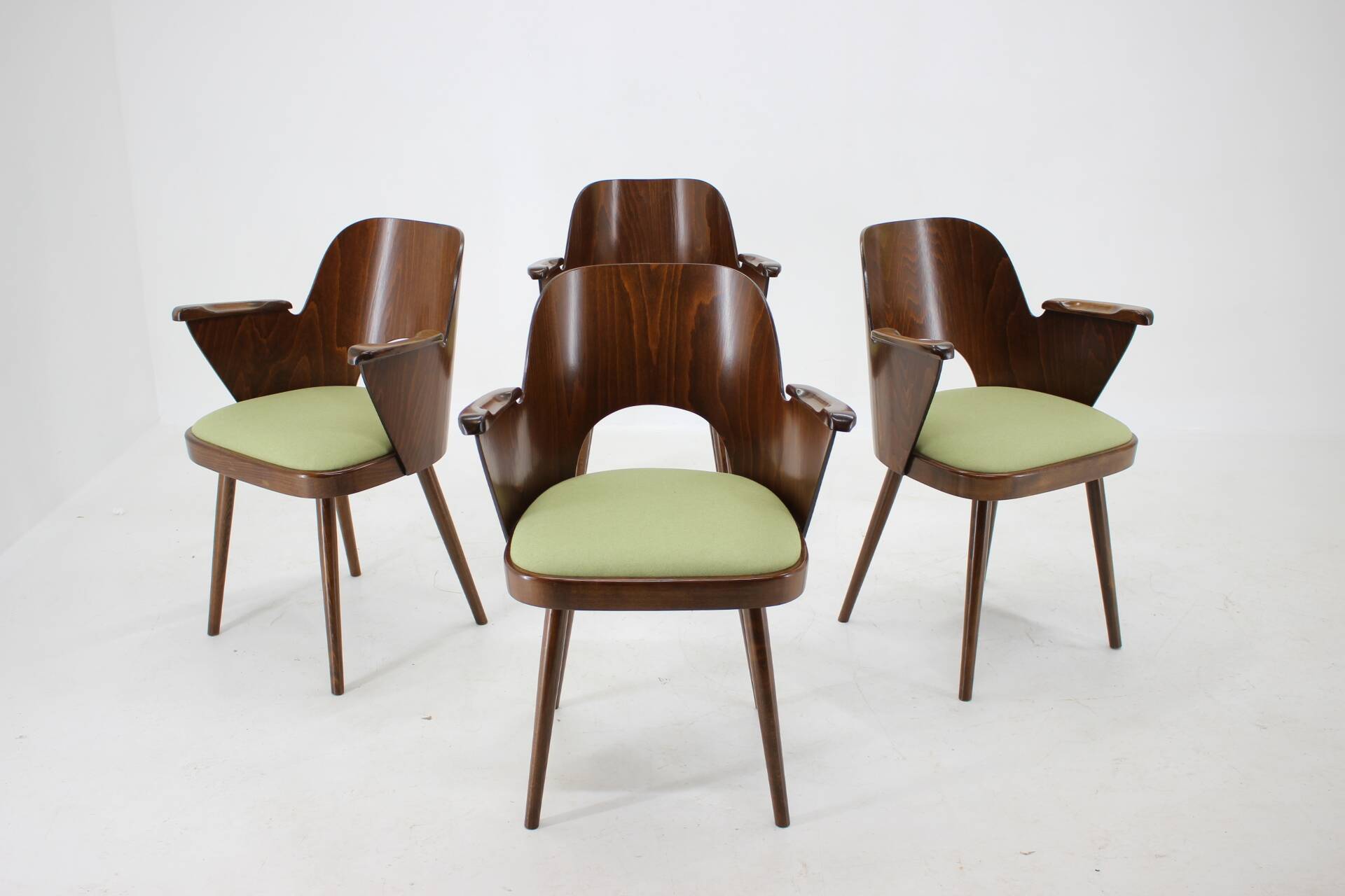 1960s Set of Four Oswald Haerdtl Dining Chairs, Czechoslovakia