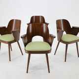 1960s Set of Four Oswald Haerdtl Dining Chairs, Czechoslovakia