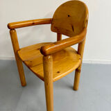 Set of 6 solid pine chairs in Scandinavian design by Reiner Daumiller vintage