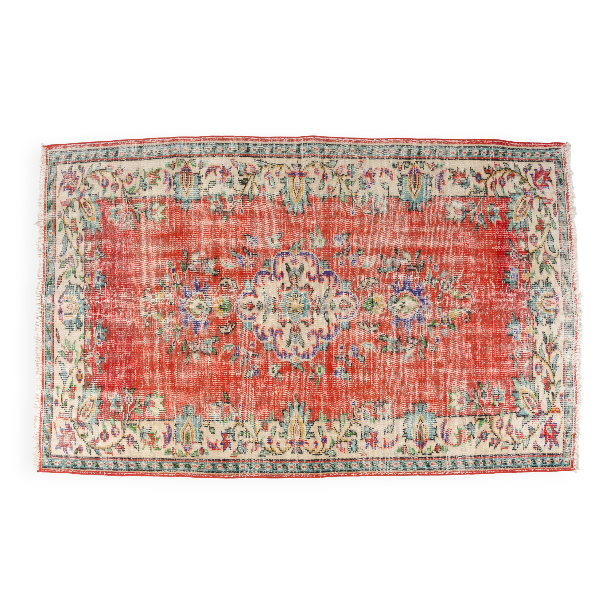 Oushak Turkish Anatolian Vintage Rug sku 2008
