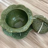 Soup tureen in cabbage barbotine