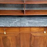 Saint Hubert buffet with shelves, Restoration period, in mahogany, circa 1820