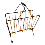 Multicolored vintage magazine racks