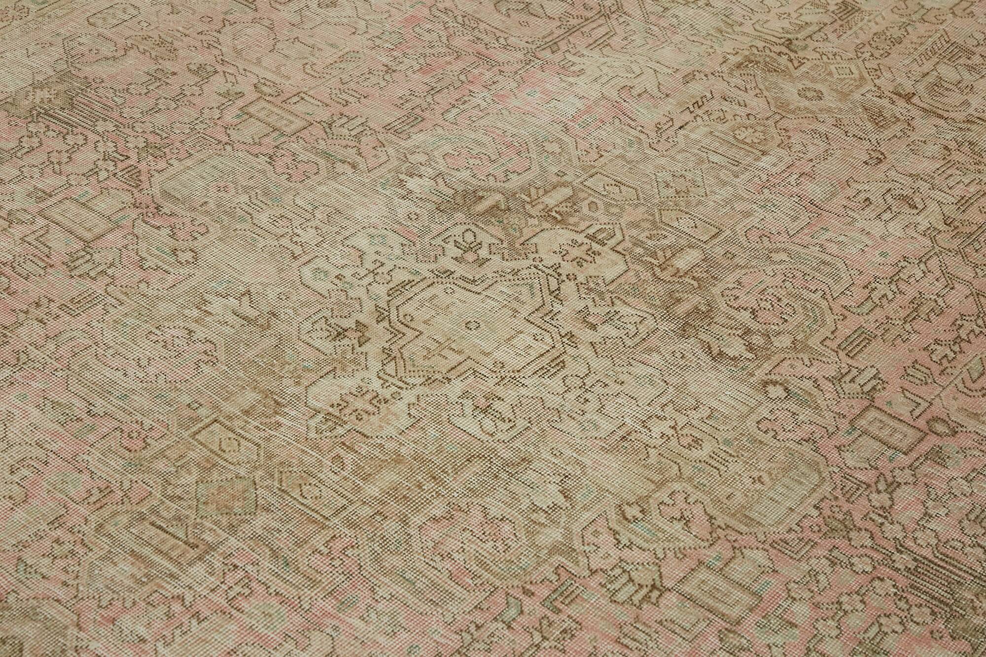 Hand-knotted persian antique 1970s 237 cm x 339 cm beige wool carpet