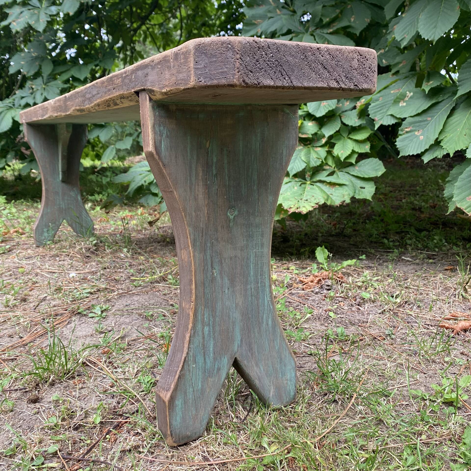 Old patinated farmhouse bench
