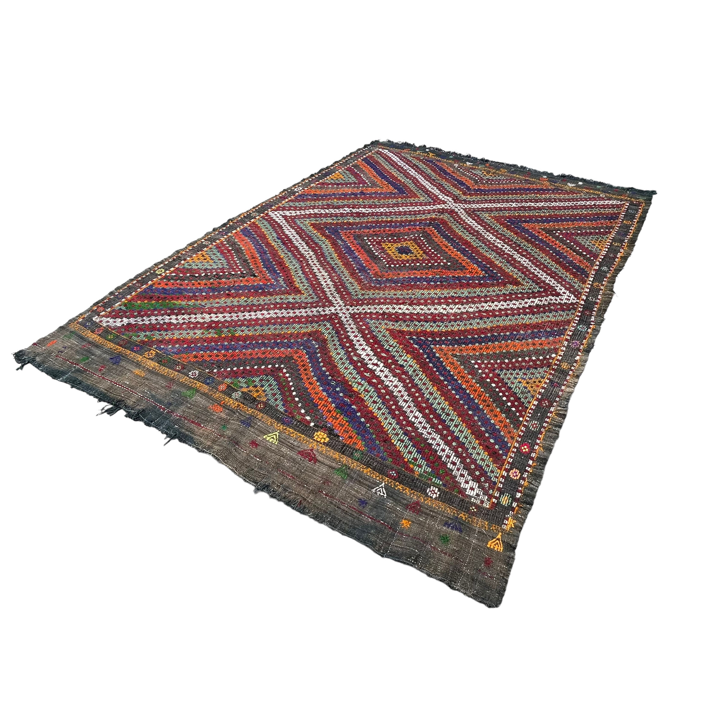 Vintage turkish kilim rug , 295 x 197 cm