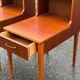 Set of 2 Scandinavian teak bedside tables with double tops, 1965