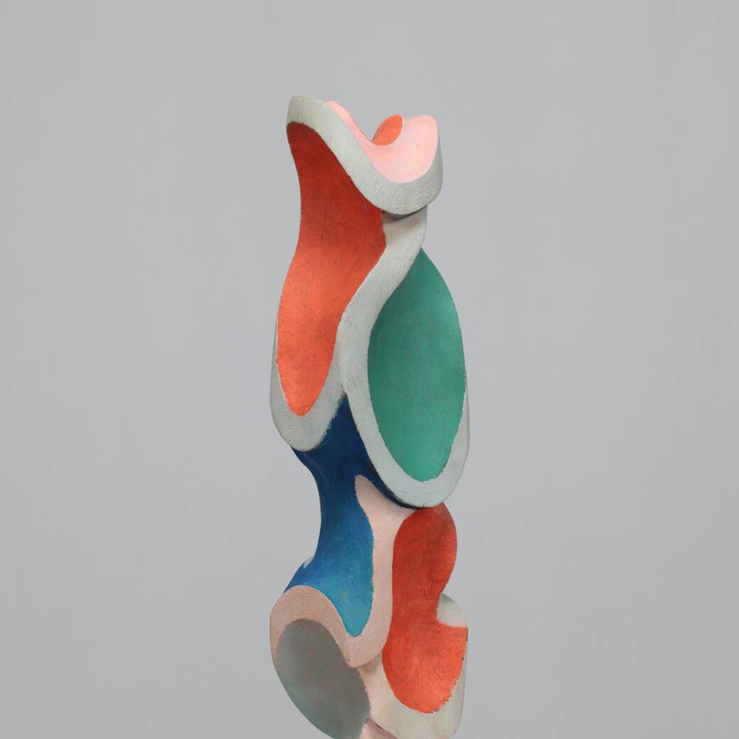 Modernist wooden sculpture, attributed to Ivan Stoyanov, Bulgaria, 1981