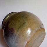 Ball vase in enamel sandstone cracked inside Indigo