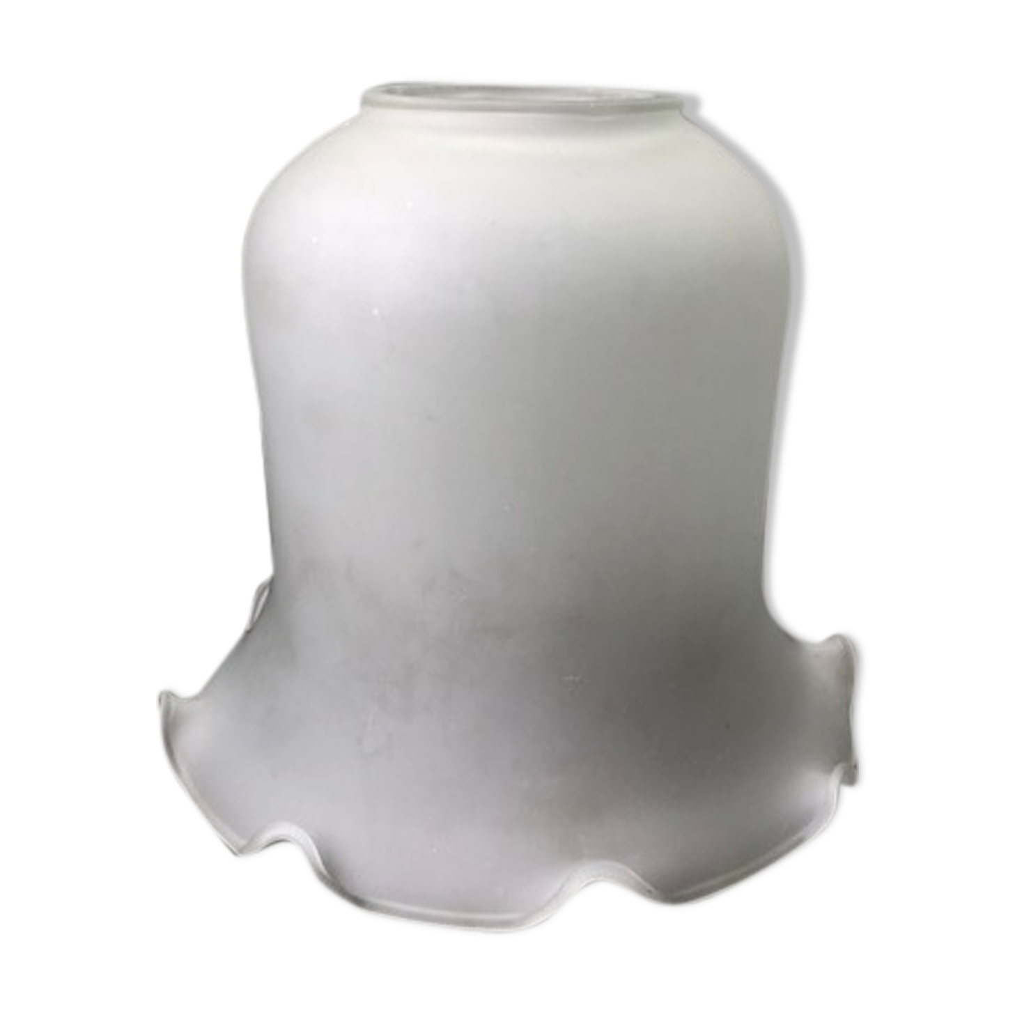 Frosted glass tulip for antique chandelier