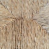 Fauteuil enfant vintage en bois et paille, années 50